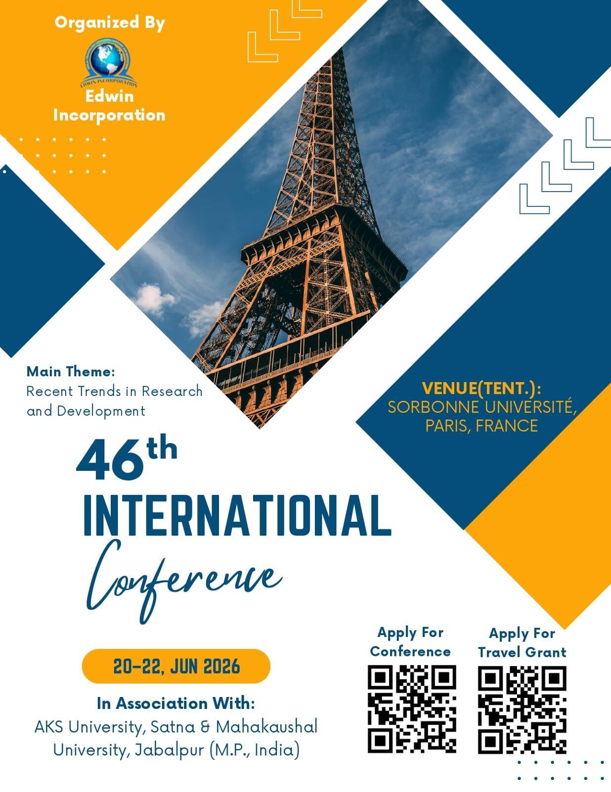 46th International Conference France Poster